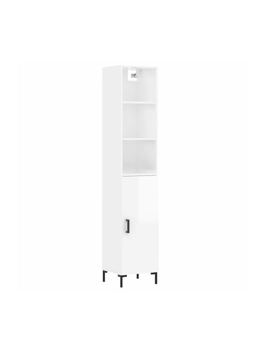 Bookcase White 34.5x34x180cm