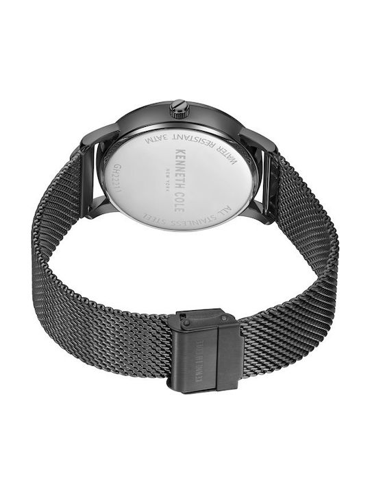 Kenneth Cole Gents Men's Watch 42mm Battery with Black Metal Bracelet