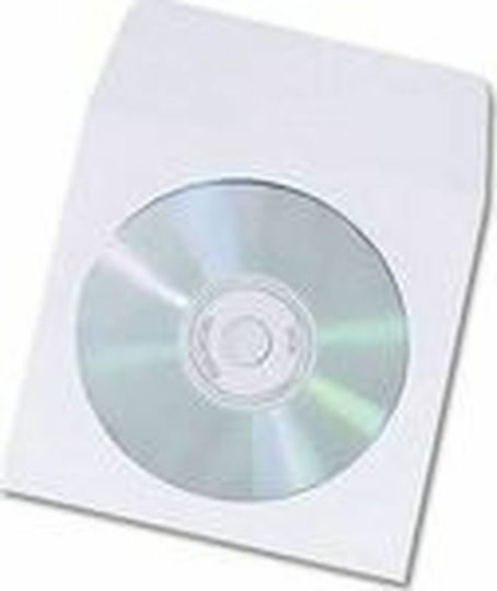 Ärmel für 1 Disk mit Transparentem Gesicht in Weiß Farbe 1Stück