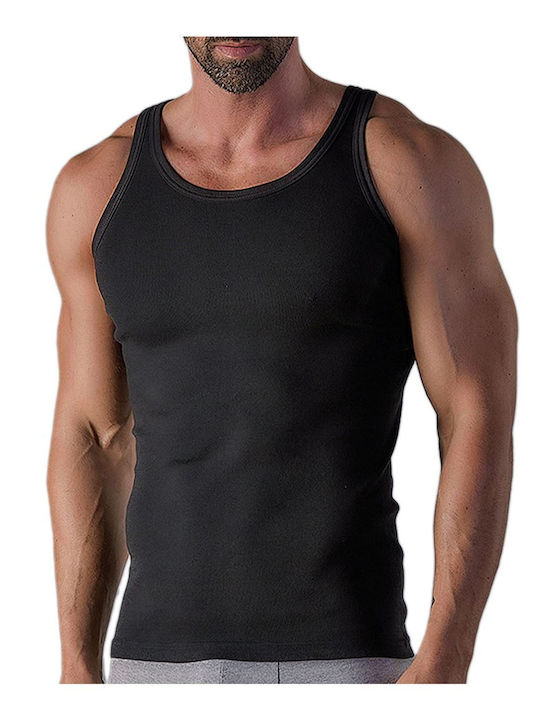 FMS Men's Sleeveless Undershirts Black 2Pack