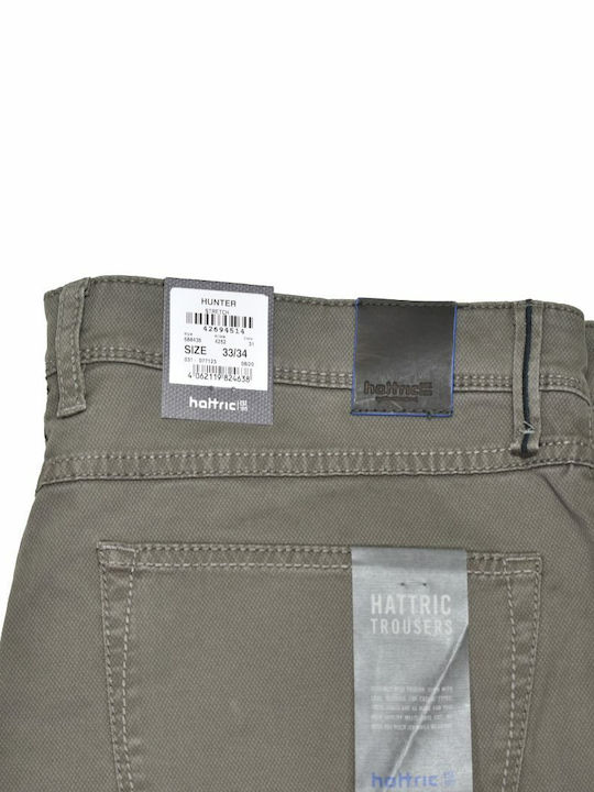 Hattric Herrenhose Chino in Relaxed Passform Braun