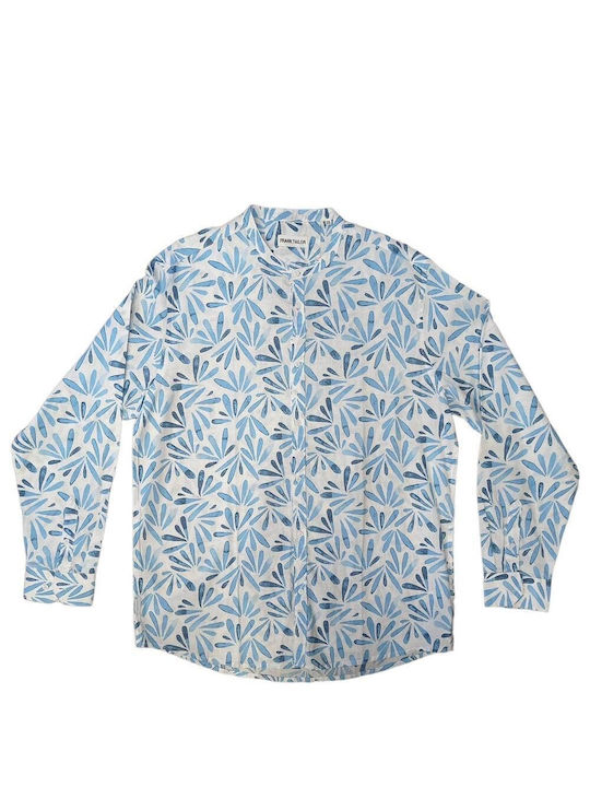 Frank Tailor Men's Shirt Long Sleeve Floral White