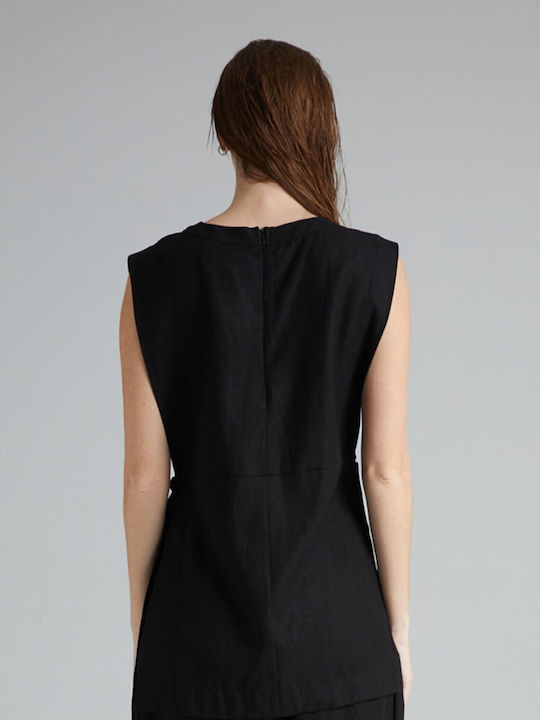 Bluza Damă De Vară Fără Mâneci Neagră