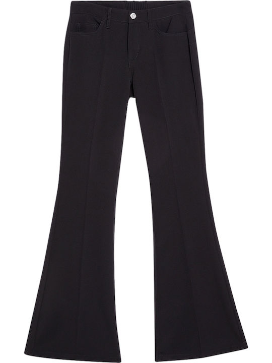 Damen Stoff Hose Schwarz