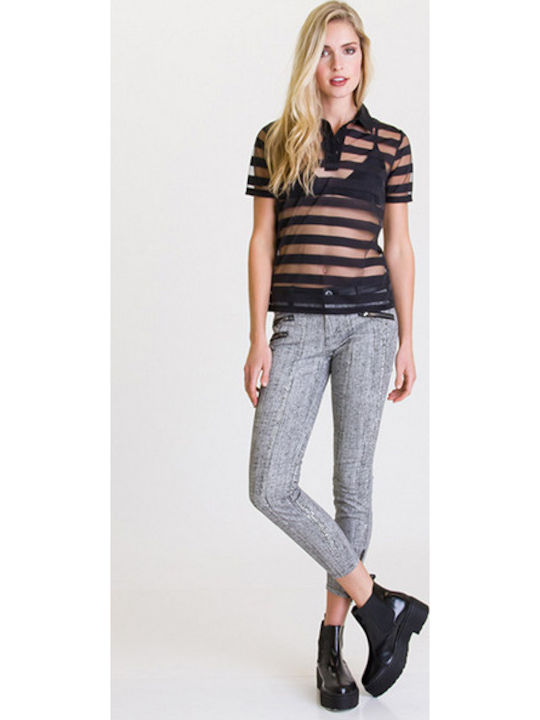 Ashley Smith Punx Show Pant Vintage Γυναικείο Υφασμάτινο Παντελόνι Λευκό
