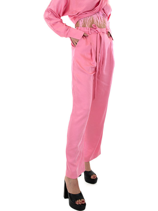 Pants Women C.manolo Γυναικεία Παντελόνα Ροζ