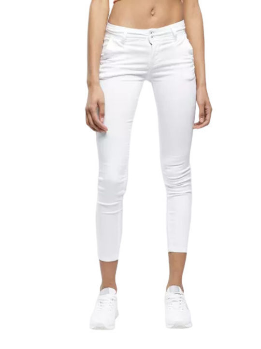 Devergo Women's Jean Trousers in Slim Fit White