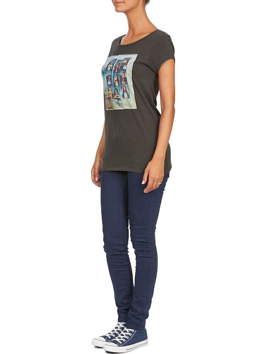 Damen Stoff Hose Blau