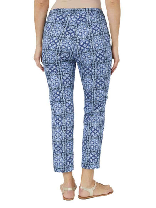 Elena Miro Women's Cotton Trousers Blue