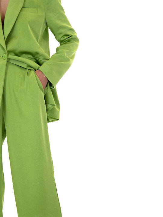 Damen Stoff Hose Grün