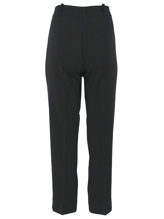 Pirouette Women's High-waisted Fabric Trousers in Slim Fit Black