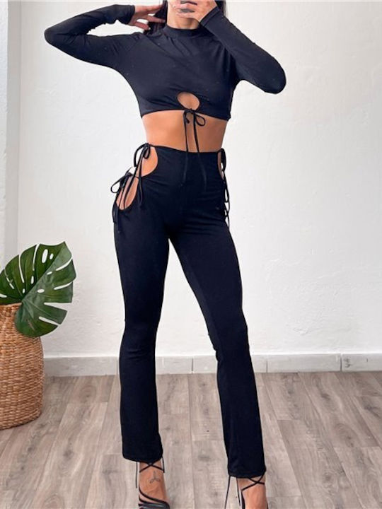 Chica Damen Schwarz Set mit Hose