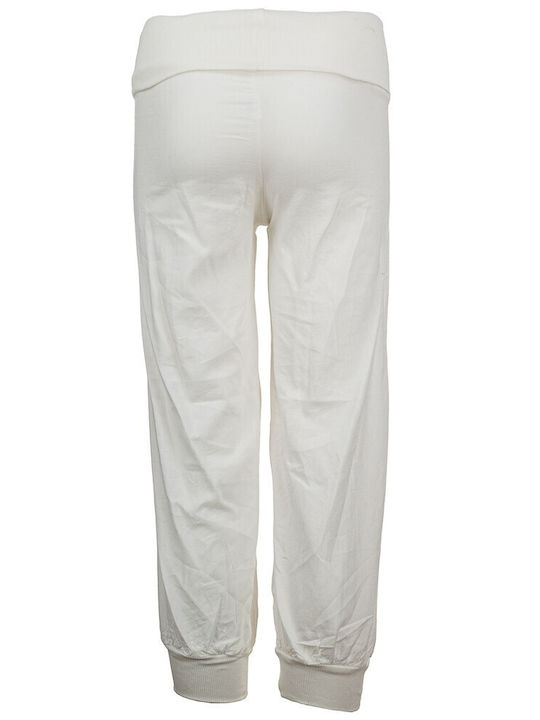 FantazyStores Women's Fabric Trousers White