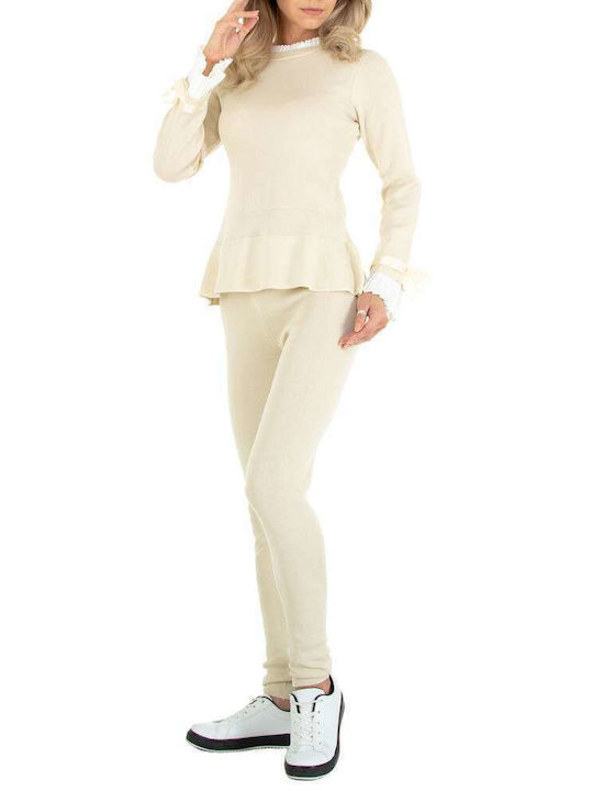 Emma & Ashley Women's Beige Set with Trousers