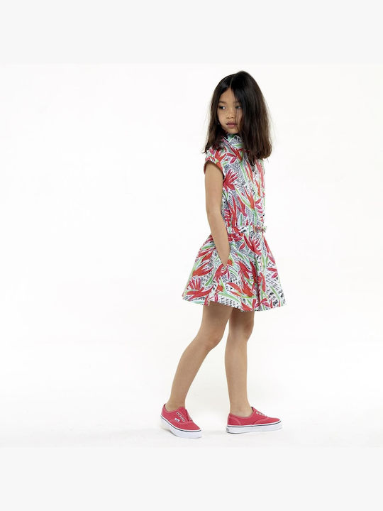 Kenzo Dress Kfef04 Venice Beach Kids Dress Short Sleeve Multicolour