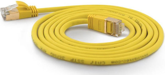 Wantec U/FTP (STP) Cat.7 (10Gbps) Καλώδιο Δικτύου Ethernet 1.5m Κίτρινο