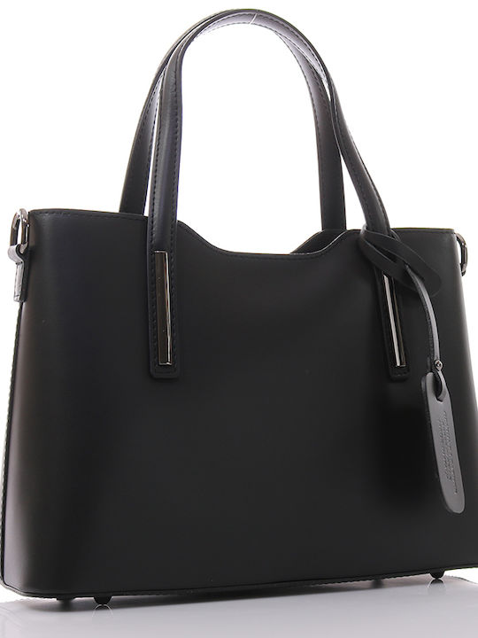 Passaggio Leather Women's Leather Shopper Shoulder Bag Black