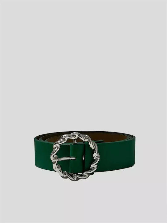 Leather Women's Belt Green