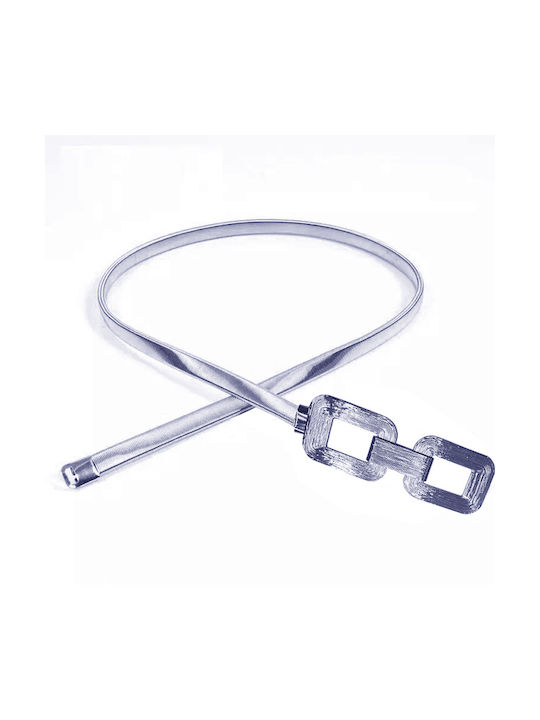 Elastic Women's Belt Chain Silver