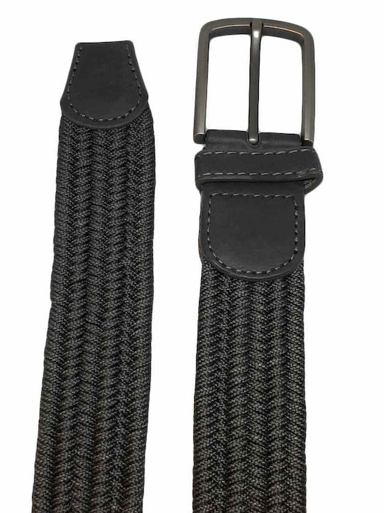 Men's Knitted Elastic Belt Black