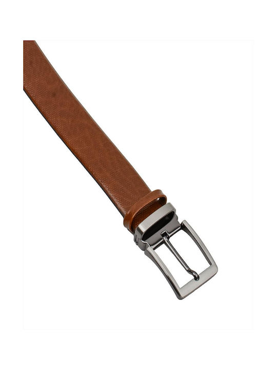 Charles Frank Men's Leather Belt Tabac Brown