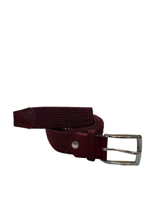 Elastisch Herren Gürtel Gestrickt Burgundisch