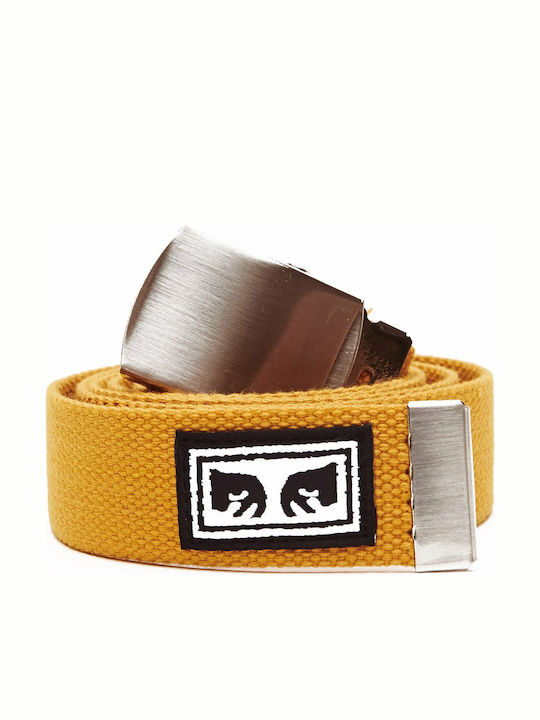 Big Boy Web Belt Energy Herren Gürtel Stoff Gürtel aus Gewebe Gelb