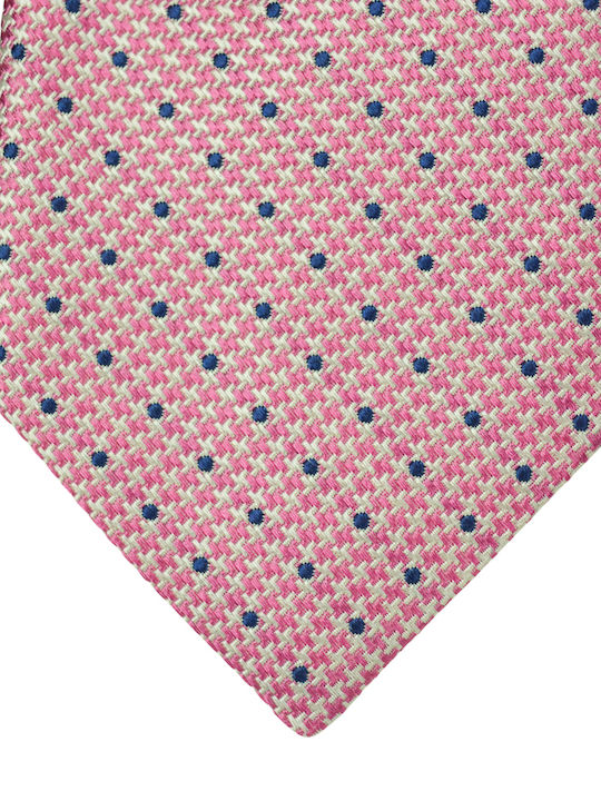 Ανδρική Γραβάτα Μεταξωτή με Σχέδια σε Ροζ Χρώμα