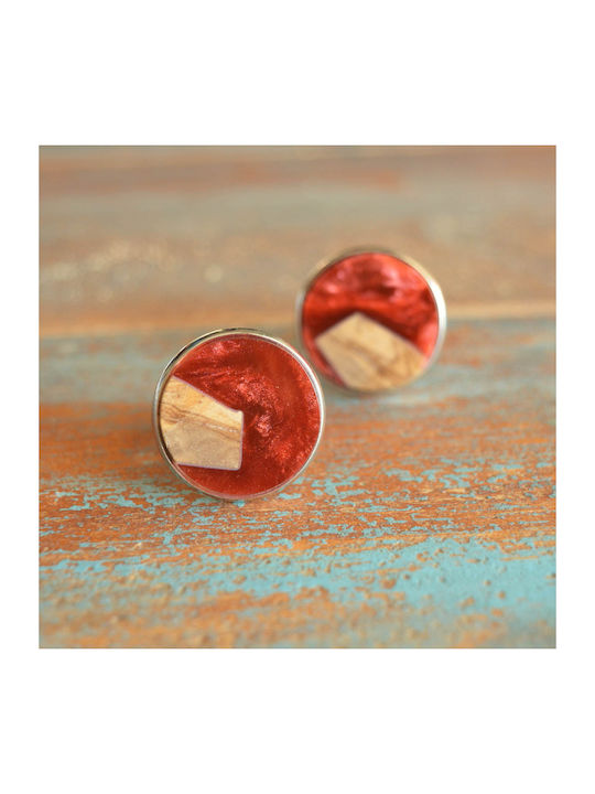 Ritini Cufflinks of Steel Red