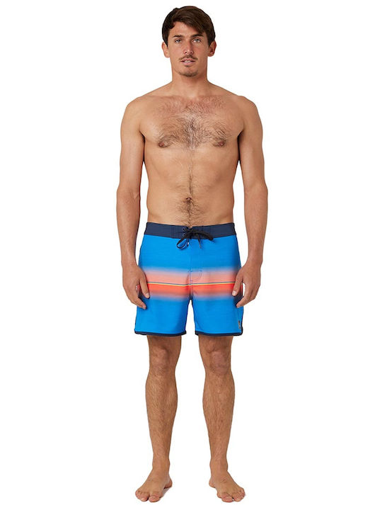 Mirage Retro Mama Herren Badebekleidung Shorts Blau Gestreift