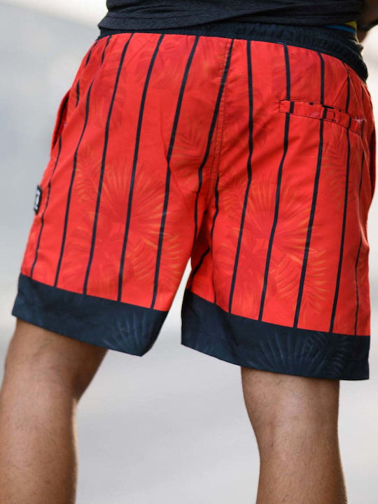 Men's Swimwear Shorts Orange Striped