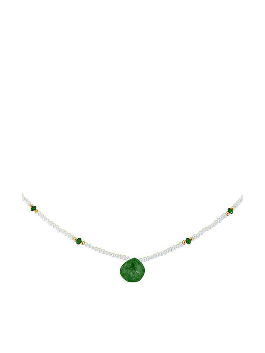 Margaritari Колиета от Бяло Злато 14 Карати Margaritari Колиета от Бяло Злато 14 Карати