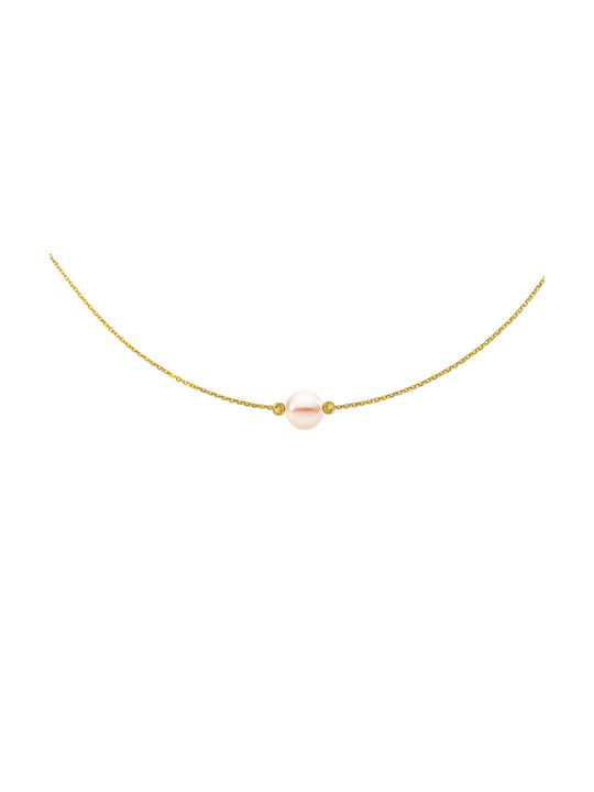 Necklace from Gold 14K with Pearls