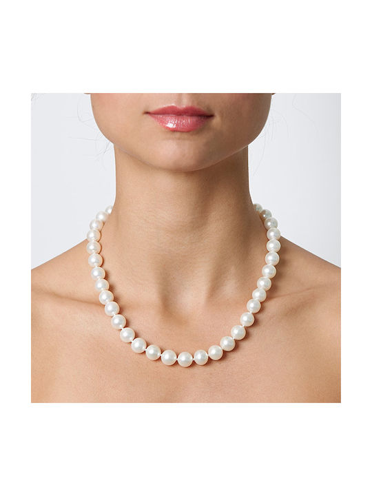 Necklace from White Gold 18k with Pearls