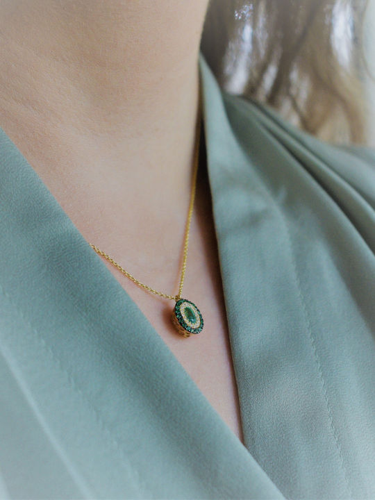 Halskette aus 18K Gold Grün