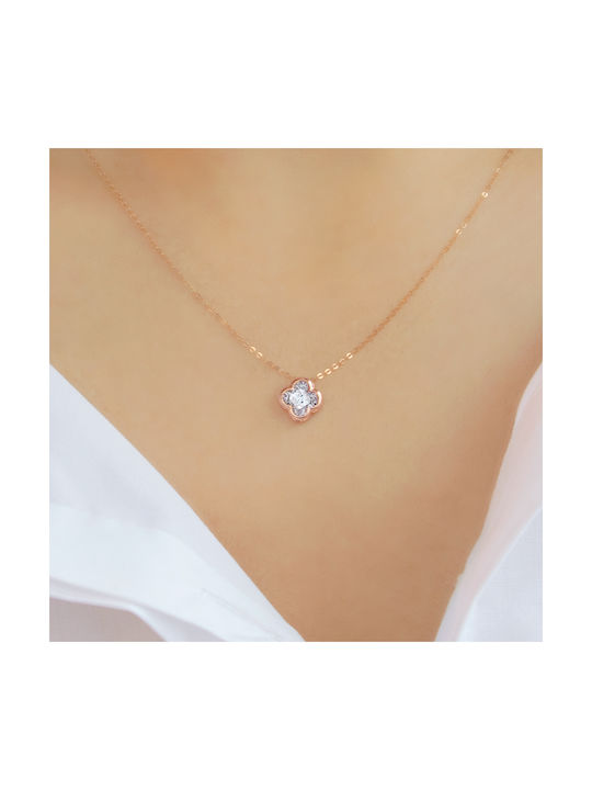 Charm with Pink Gold Plating with Diamond