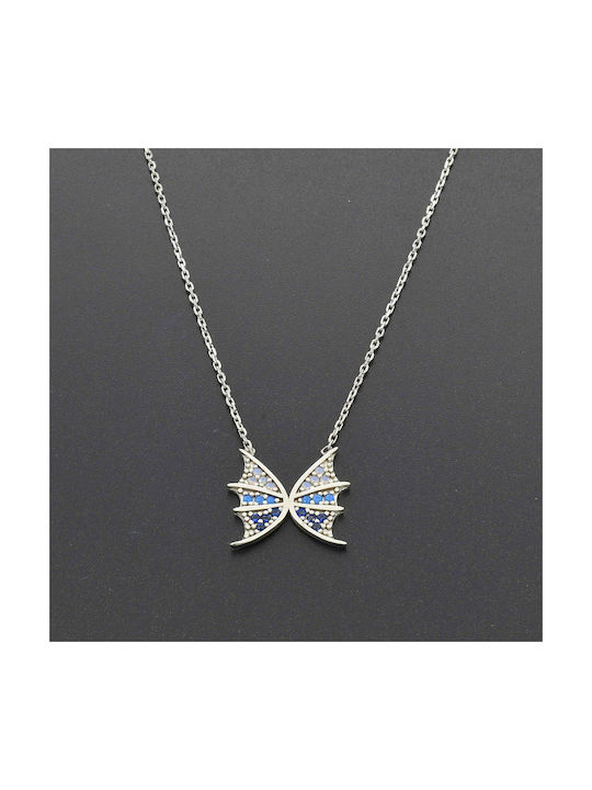 Necklace with design Butterfly from Silver