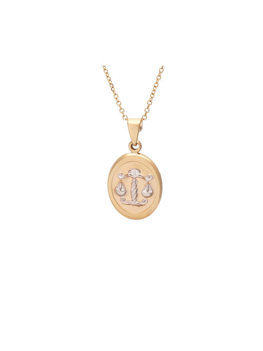 Necklace Zodiac Sign from Gold 9 K