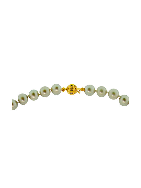 Necklace from Gold 14K with Pearls