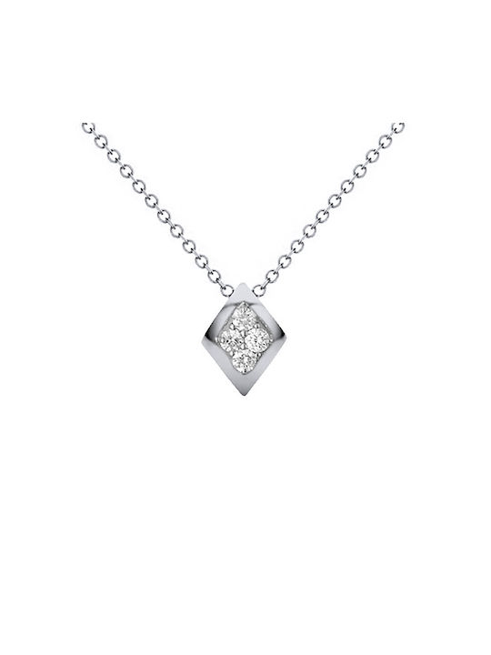 Charm from White Gold 18k with Diamond