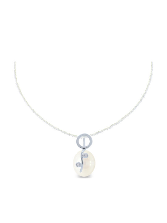 Margaritari Charme mit Steinen aus Weißgold 18K