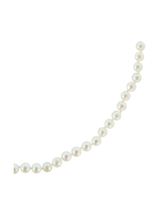 Necklace from White Gold 14K with Pearls