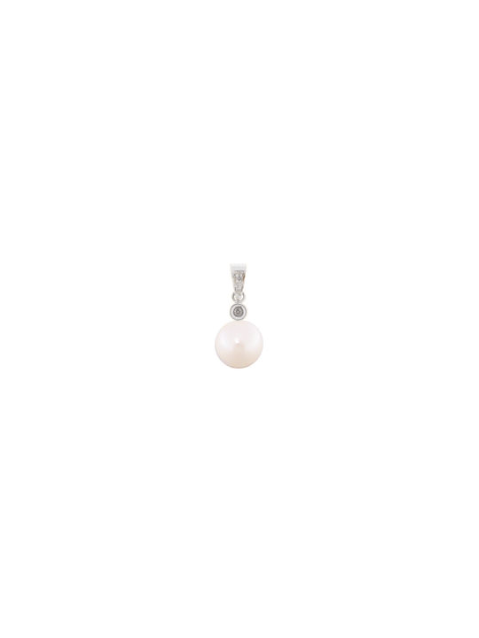 Charm from Gold 18k with Pearls & Diamond