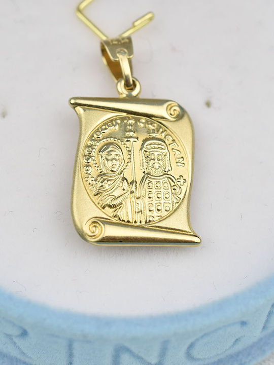 Goldjewels Halskette Doppelter Amulett aus Gold 14K