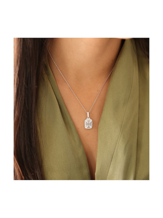 Necklace from Silver with Zircon