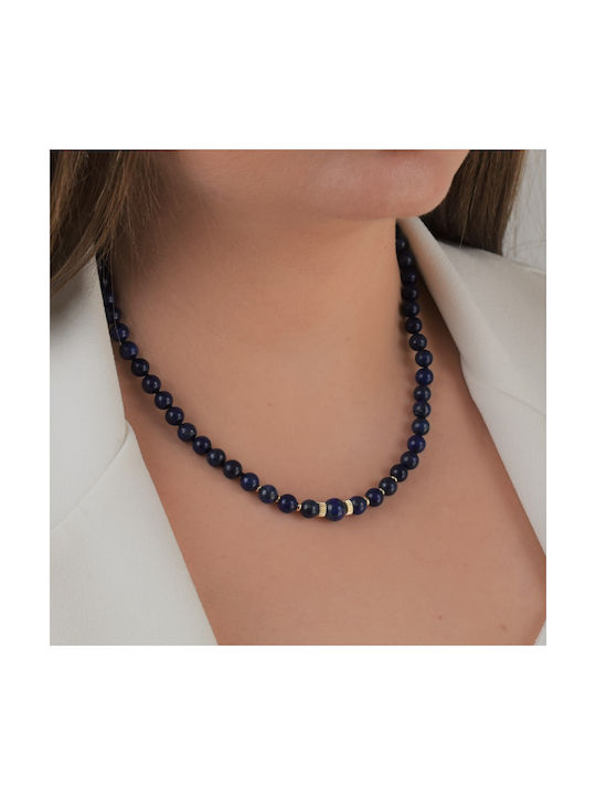 Lapis Lazuli Halskette aus Gold 14K