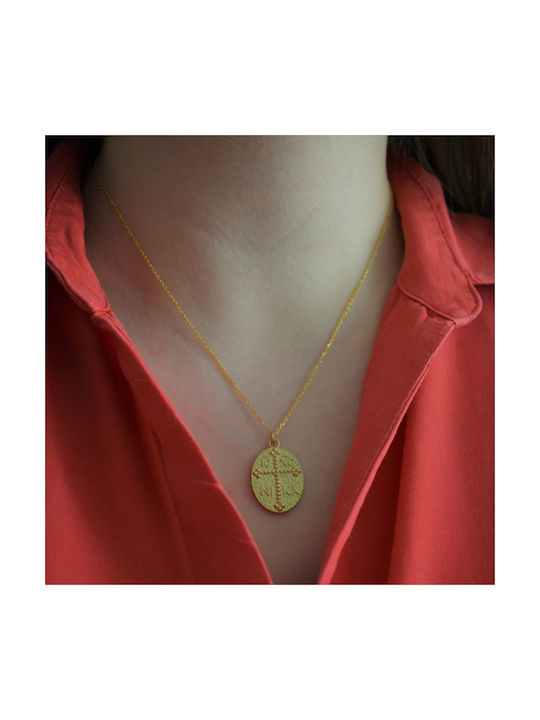 Necklace Constantine Amulet from Gold Plated Silver