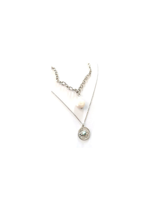 La Lolita Amsterdam Double Necklace Made of Gold Plated Steel