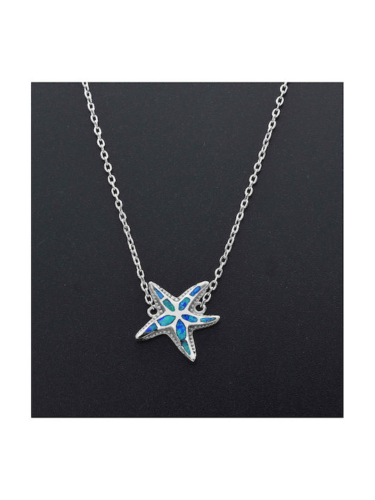 Necklace with design Star from Silver