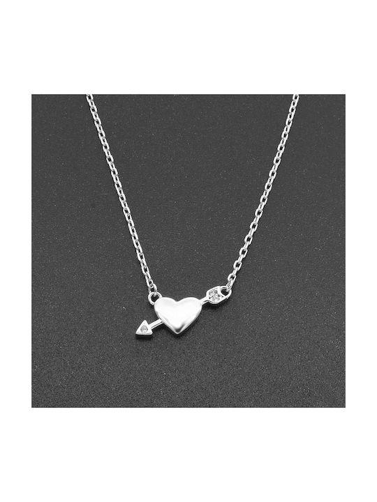 Necklace with design Heart from Silver